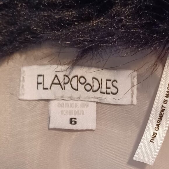 FLAPDOODLES girls NEW puffed leopard vest size 6 gray, black, pink w/black fur - Picture 7 of 11